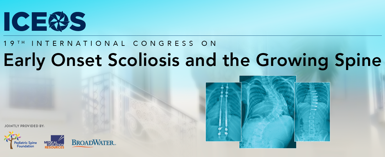 ICEOS 19th International Congress on Early Onset Scoliosis and the Growing Spine event flyer